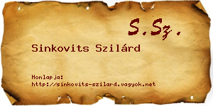 Sinkovits Szilárd névjegykártya